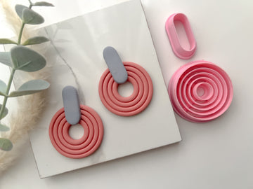 HIGH DIFFICULTY: Circle Ribbed Shaped Hallow Polymer Clay Cutter • Fondant Cutter • Cookie Cutter
